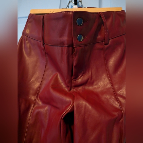 Pleather, red pants - Picture 4 of 5